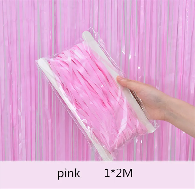 

2M Macaron Rain Solid Color Party Backdrop Curtain Birthday Party Decorations Adult Wedding Photograph Background PSC102