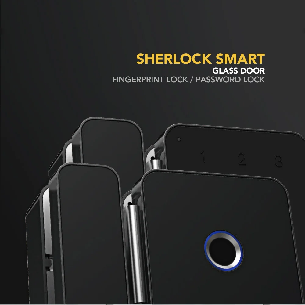 2019 Fingerprint Password Smart Lock For Office Glass Door
