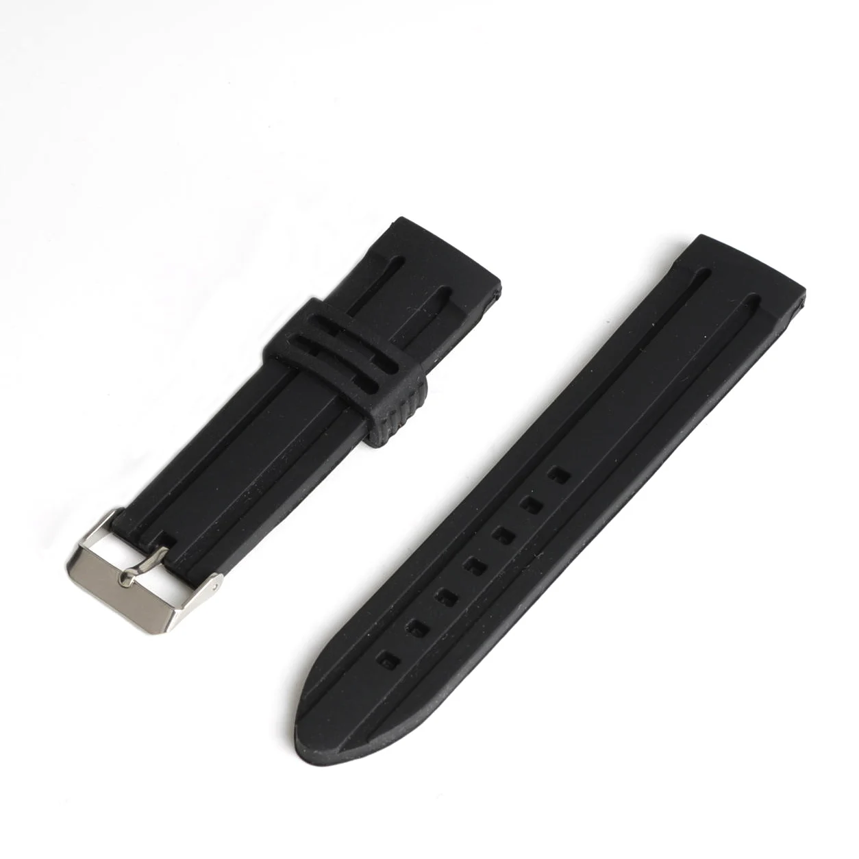 

Men Women 24mm Black Silicone Watch Band Strap Bracelet For Sport Watch horlogeband bande de montre cinturino