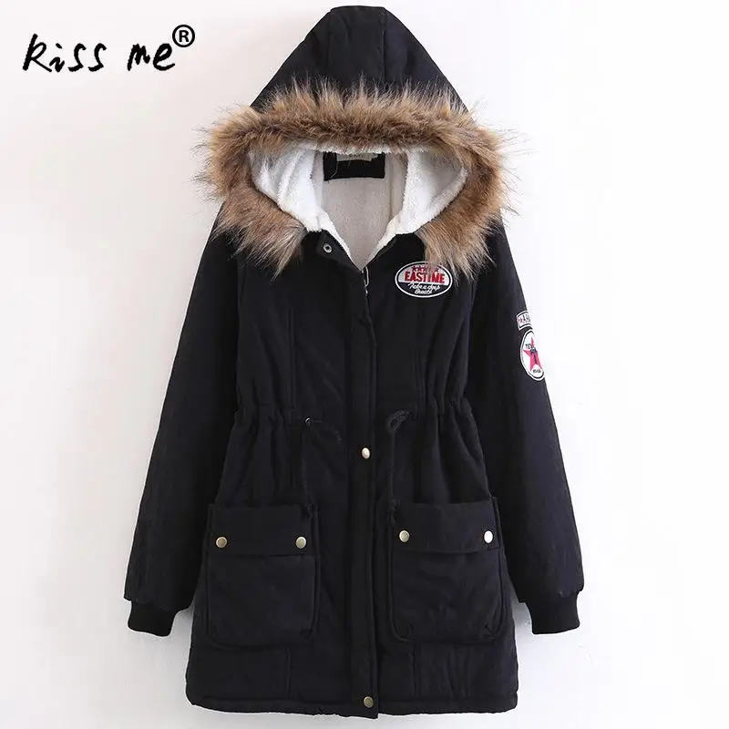 Woman Coat Of Winter Long Sleeve Lace Up Ladies Fur Parka Women Parka