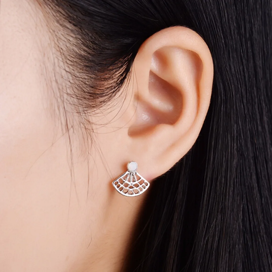 6pairs/ set Vintage Crystal Heart Earrings For Women Stone Beads Ear Cuff Piercing Ears Clips Steampunk Love Party Earring Sets