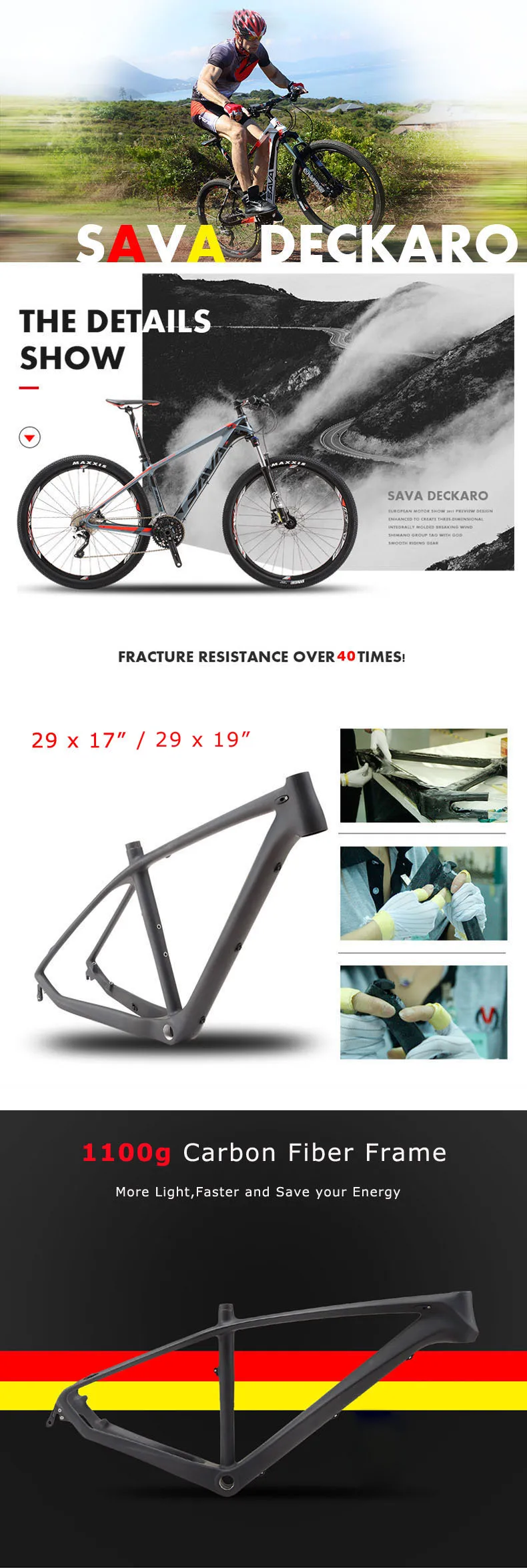 Discount SAVA Mountain Bike 29 mtb 29 inch Carbon mountain bike mtb 29 mountain bicycle with SHIMANO DEORE XT M8000 mtb vtt homme 27.5/29 4 Discount SAVA Mountain Bike 29 mtb 29 inch Carbon mountain bike mtb 29 mountain bicycle with SHIMANO DEORE XT M8000 mtb vtt homme 27.5/29 4