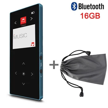 

Bluetooth MP3 Music Player 16GB Touch Key 1.8"Screen Lossless Audio MP3 Player with FM Radio, Voice Recording+ Free Storage Bag