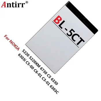 

Original Antirr BL-5CT phone battery for Nokia 5220 5220XM 6730 C5 6330 6303i C5-00 C6-01 C3-01 6303C BL5CT battery