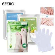 Efero маска для ног носки для педикюра Отшелушивание для ног маска для ног каблуки и маска для рук увлажняющие перчатки уход за кожей 16 шт = 8 упаковок