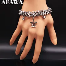 Модный браслет из нержавеющей стали, браслет для женщин, серебряный цвет, браслеты, ювелирные изделия, pulseras mujer moda B17810