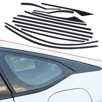 

DWCX Car Left Right Side Window Sticker Decal Fit for Honda Accord 10th Sedan 4 Door 2018 Chrome Trim Blackout Overlay