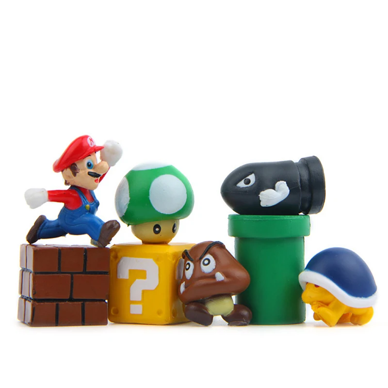 8pcs/lot DIY Super Mario Bros Action Figure Toys Mario Bullet Mushroom Tortoise Wall Well PVC Figure Model Toys Home Decoration 8pcs/lot DIY Super Mario Bros Action Figure Toys Mario Bullet Mushroom Tortoise Wall Well PVC Figure Model Toys Home Decoration