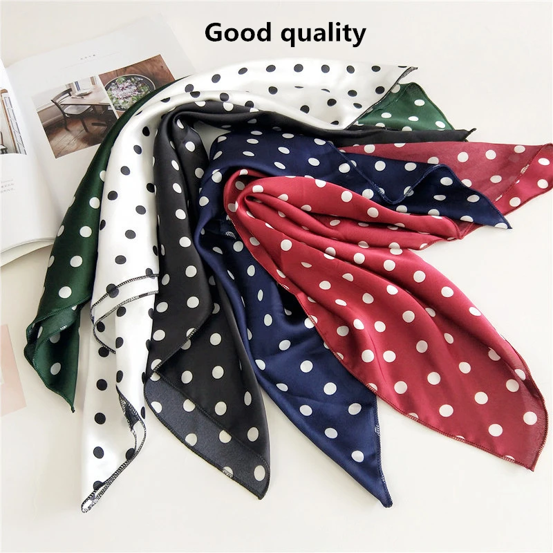 Hot Sales Silk Hair Head Neck Feel Satin Scarf Square Letter Scarf Elegant Women's Collar Handkerchief Bandana Ladis hijab