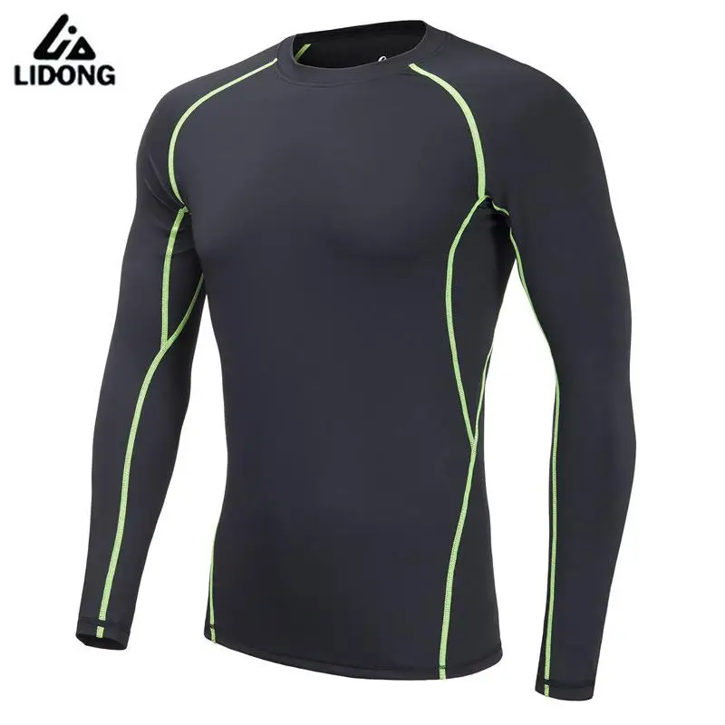 New Men Sports Running Tights Bodybuilding Fitness Training Tights Long