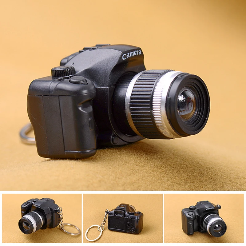 Camera Car Key Chains Kids Digital SLR Camera Toy LED Luminous Sound Glowing Pendant Keychain Bag Accessories Plastic Toy