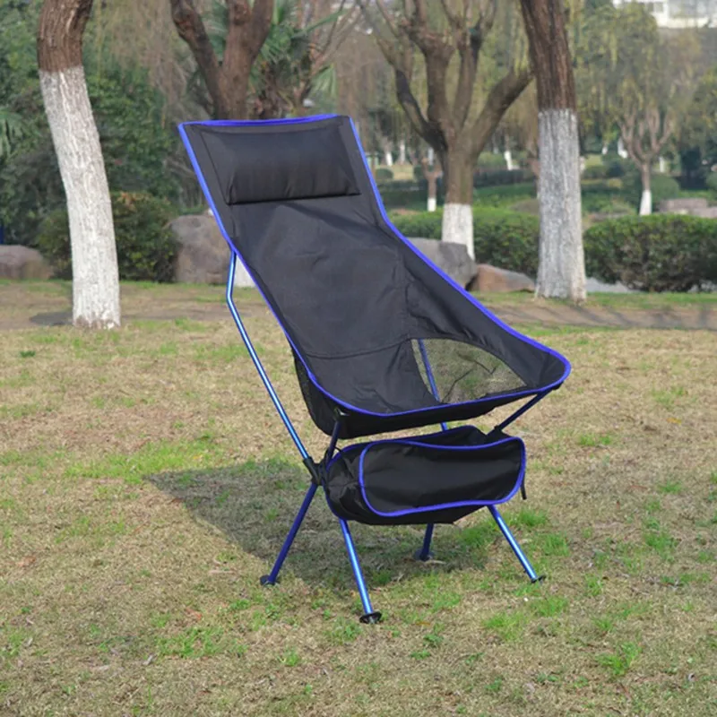 Открытый портативный легкий складной стул для кемпинга с удобной подушкой для пеших прогулок, пикника, барбекю, пляжа, рыбалки