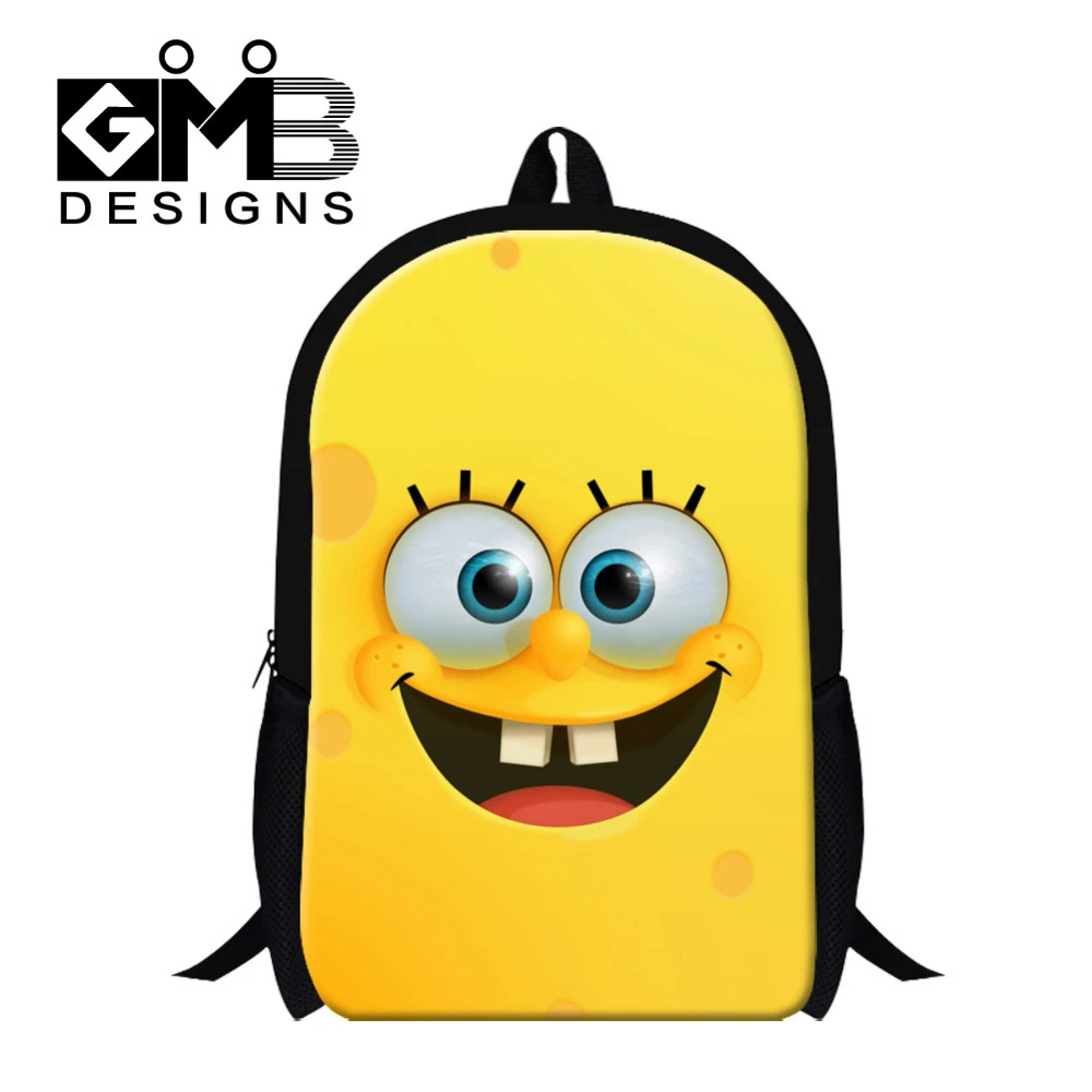 ブランド固体漫画スクールバックパックスマイルスポンジボブ学生スクールバッグ子供旅行バッグ子供ブックバッグ女の子ショルダーバッグ Bag Make Bag Polobag Child Aliexpress