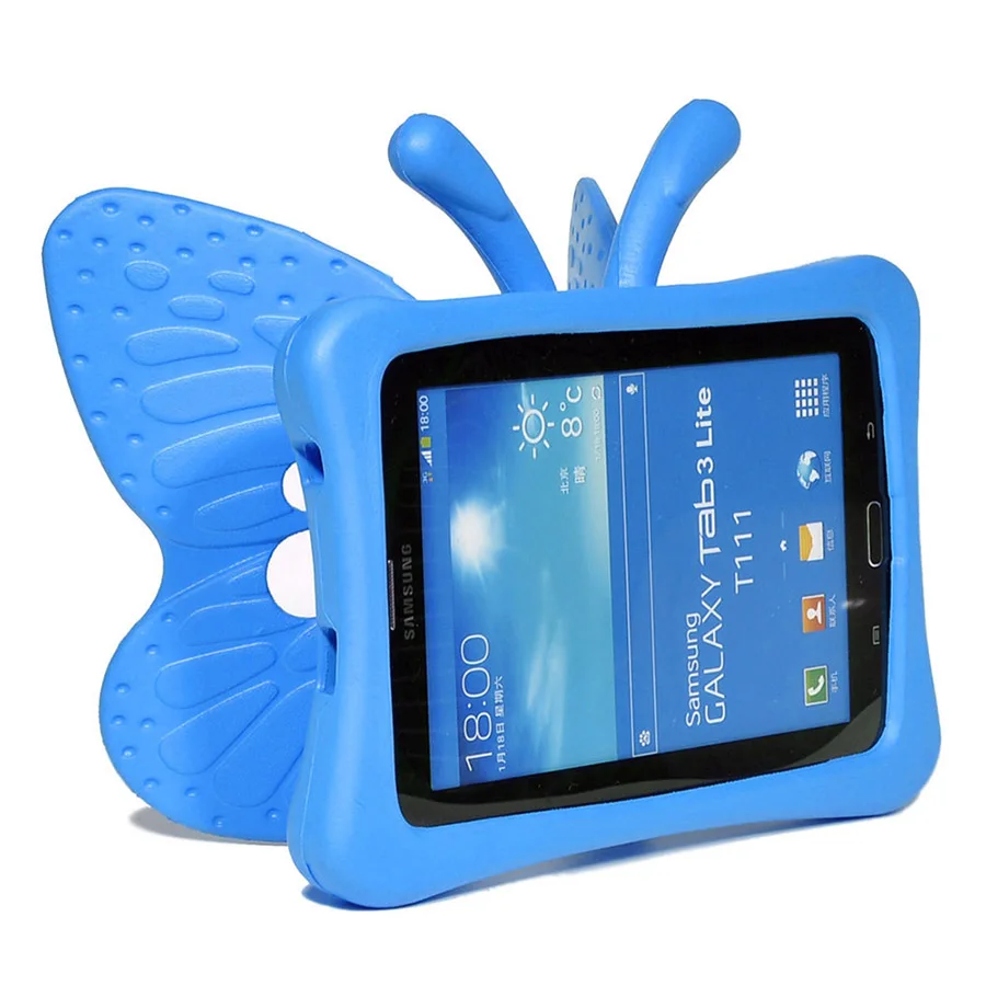 Противоударный чехол с 3d бабочкой для Samsung Galaxy Tab 3 7 0 T210 T211 T110 T113 4 T230 T231 T235 EVA