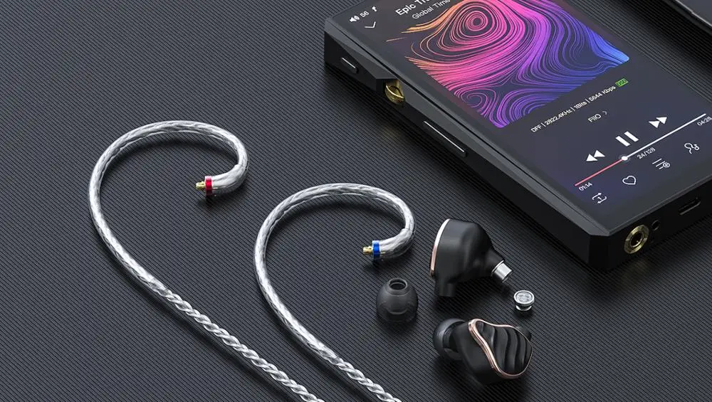 Flash Deal FiiO FH7 HiFi Audio Hi-Res Beryllium PVD 5Driver (4 Knowles BA + 1DD) Hybrid Earphone with MMCX Detachable Cable 3