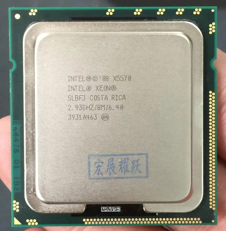 Процессор Intel Xeon X5570(кэш 8 м, 2,93 ГГц, 6,40 GT/s Intel QPI) LGA1366 настольный процессор