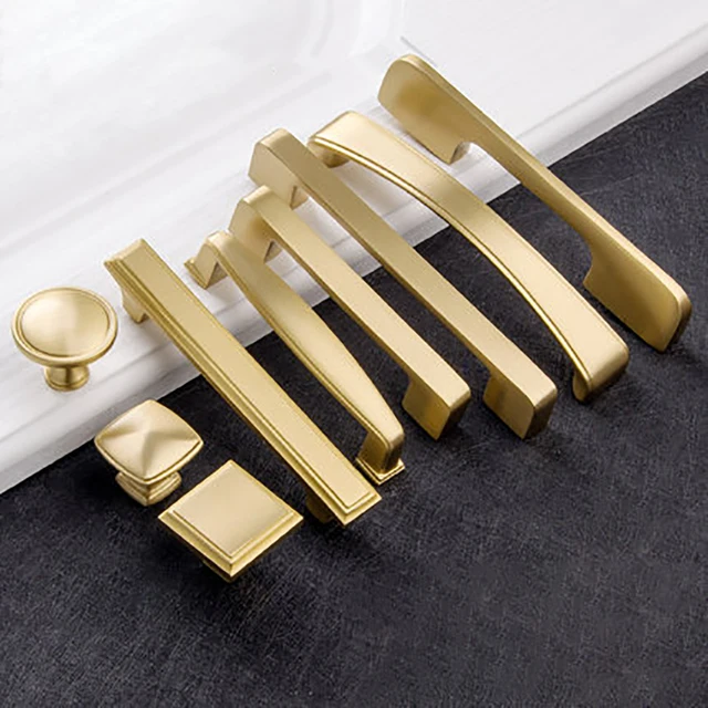 Best Offers modern solid copper handle Nordic wardrobe door kitchen cabinet drawer single hole pulls furniture knob hardware high quality Best Offers modern solid copper handle Nordic wardrobe door kitchen cabinet drawer single hole pulls furniture knob hardware high quality