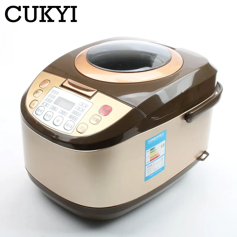 CUKYI, электрическая рисоварка, 5л, замеры времени, приготовление пищи, подогрев, давление, пароварка, 2-8 человек, суп, тушеный горшок, торт, 24 часа, ЕС, США