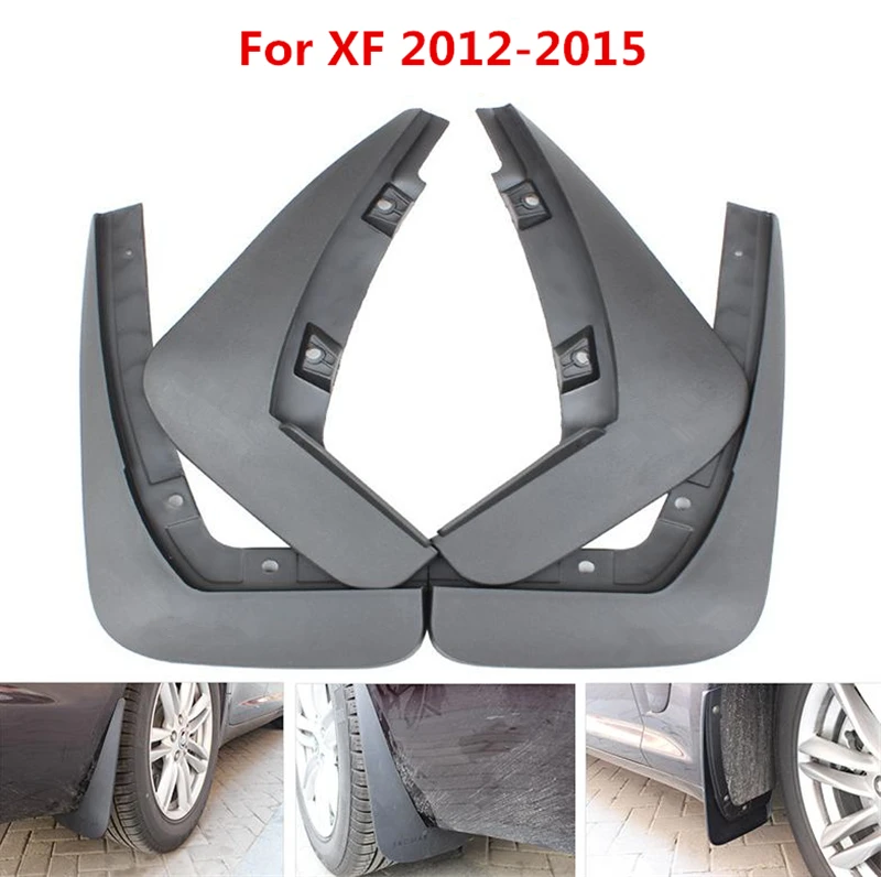 

4Pcs For Jaguar XF 2012 2013 2014 2015 Black Front Rear Molded Car Mud Flaps Splash Guards Mudguard Mudflaps Fenders