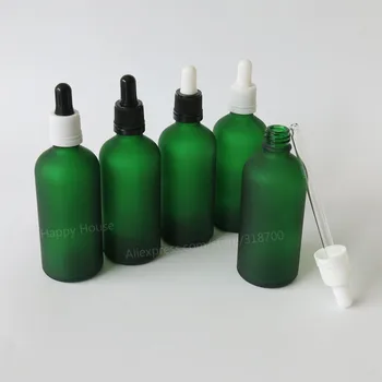 

360 x 100ml Frosted Green Glass Bottle, 100cc Green Glass Dropper Bottle, 100cc Glass Essential Oil Bottle