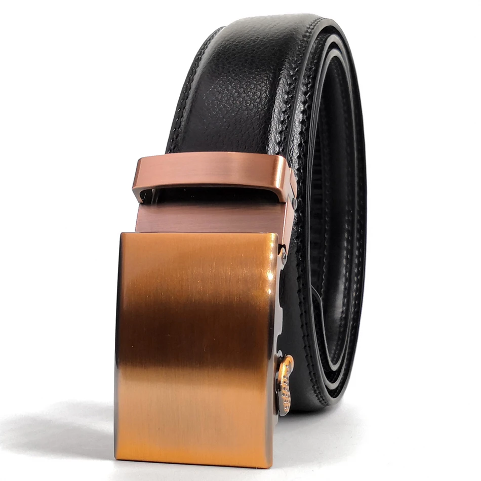 

2019 leather strap male automatic buckle belts for men black brown