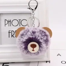 Novo Mini chaveiro Bola De Pêlo De Pelúcia Urso do Kawaii Bonito Crianças Moda Pom Pom fofo Macio Charme Bebê Bonecos de Pelúcia Para meninas Mulheres presente