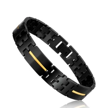 Новое поступление, роскошные мужские браслеты-цепочки из карбида вольфрама с черным покрытием, ширина 12 мм, с золотым/розовым золотом, IP в полоску, длина 20 см