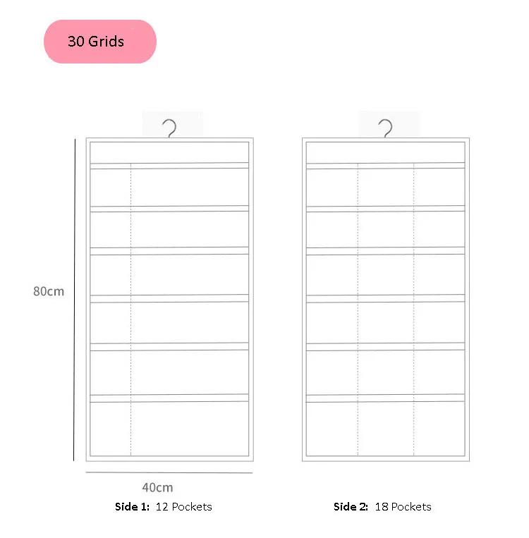 Для организации домашнего хранения мешок висит Костюмы шкаф карман для хранения мешок сетки 30/24/18 бра с сеткой для сортировки нижнего белья сумки