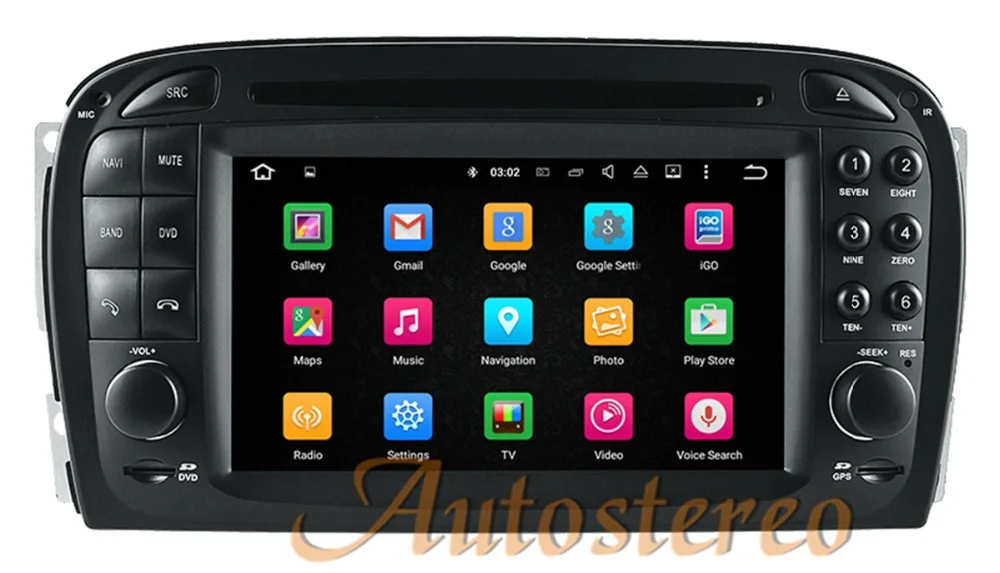 Discount Car CD DVD player Auto radio Android 9.0 Car GPS Navigation Headunit For Mercedes Benz SL R230 SL500 2001-2007 multimedia Satnav 2