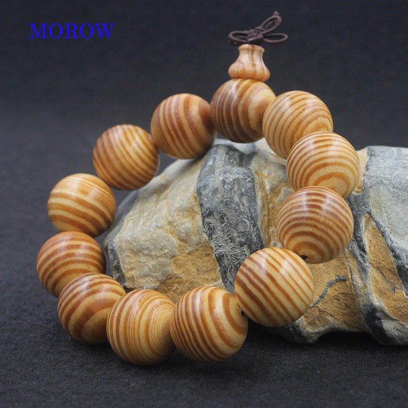

MOROW New Classic Natural Raja Kayu Wooden Buddhist Buddha Meditation Beads Bracelet Fashion Casual Mens Women Jewelry for Gifts