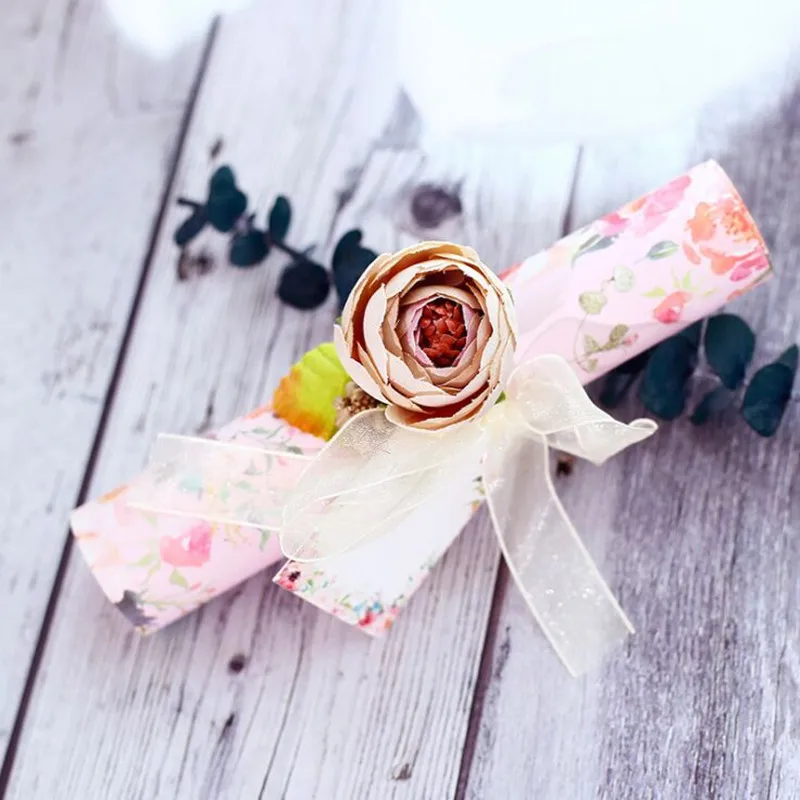  2019 new sale Creative wedding invitation wholesale 19x7.3x4.8CM 5pcs forest is a romantic camellia - 33037677618