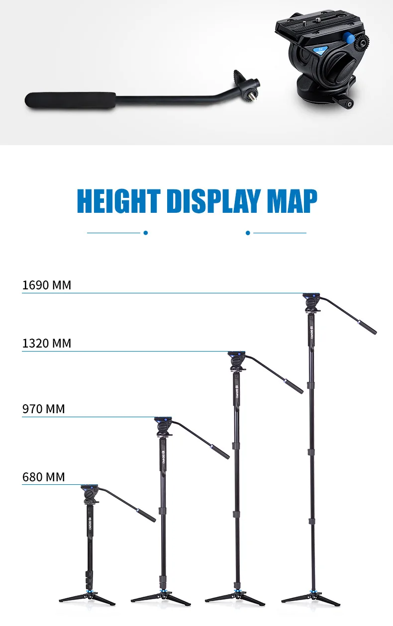 Benro A35FDS4 серии 4 Алюминий монопод w/3-нога блокировки база и S4 головка для видеокамеры