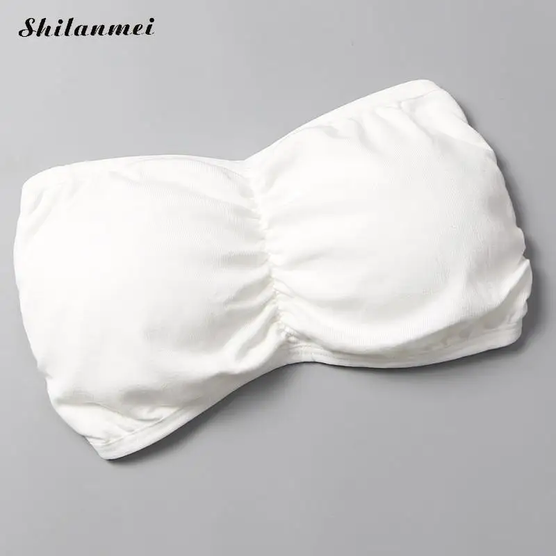 2018 Women Strapless Tube Top Cross Sexy Bra Crop Tops Padded Bandeau Top Blusa De Renda Cotton Solid Black Tube Bra Bralette 2018 Women Strapless Tube Top Cross Sexy Bra Crop Tops Padded Bandeau Top Blusa De Renda Cotton Solid Black Tube Bra Bralette