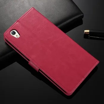 

10pcs/lot free shipping Book Style Crazy Horse Lines Leather Wallet Case Stand Cover with Card Slots For ZTE Blade V7 Max