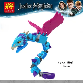 

wholesale 60pcs L158/L155 basilisk occamy thunderbird thestral building block bricks baby toys Educational DIY Toy for Children