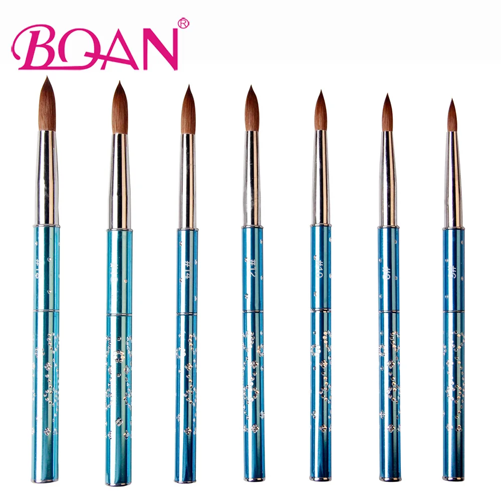 BQAN 10pcs 681012141618 Kolinsky Sable Brush Acrylic Nail Art