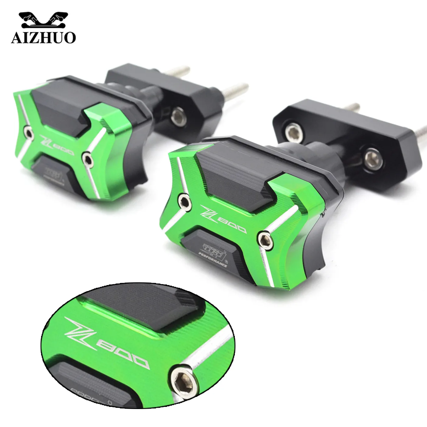 Z800 LOGO For KAWASAKI Z800 ZR800 2013 2014 2015 2016 Motorcycle Pads Engine Case Sliders Protector Frame Engine Guard Sliders
