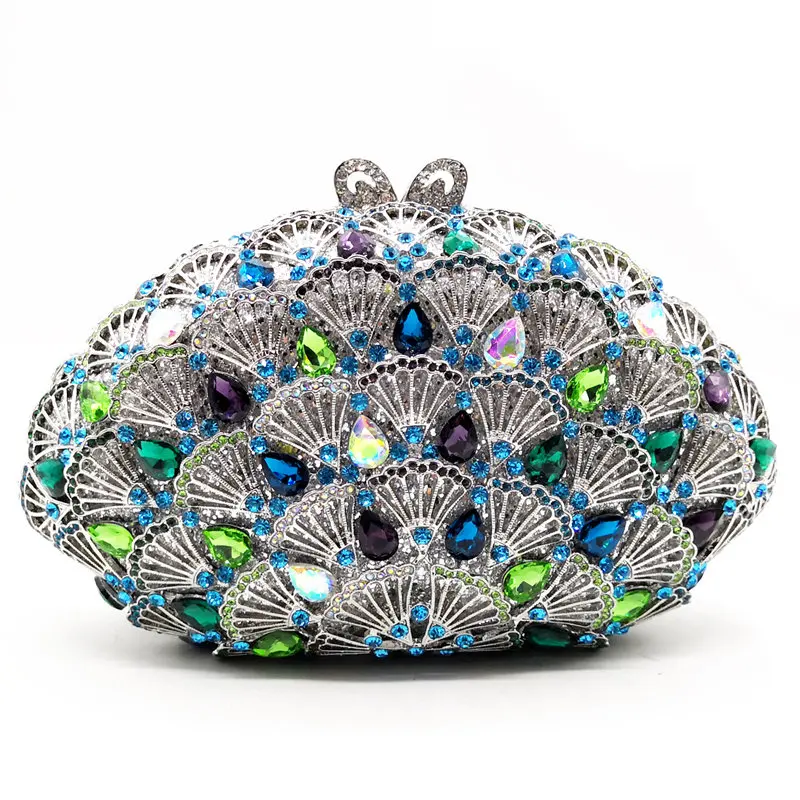 As Portemonnaie Show show Main Picture De Soirée En Bandoulière D'embrayage Argent Nouveauté À Strass Femmes Vert violet bleu Sac Picture Dames Mini Métal Sacs IqHRW