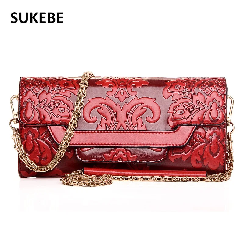 

New Design Chinese Style Women Fashion Vintage Handbags Ladies High Quality Luxury Casual Tote Crossbody Cowhide Bags