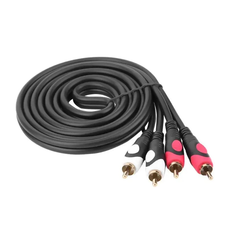 

vanpower Gold Plated Plug 1.8m 2 RCA Male to 2 RCA Male Cable RCA Audio AV Cable for DVD TV CD Sound Amplifier