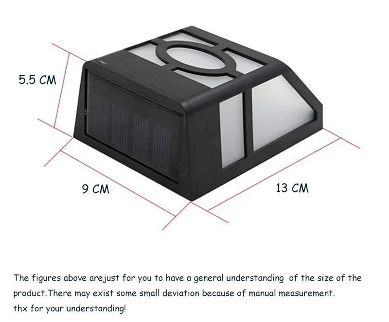 4 шт. в упаковке, настенный светильник на солнечной батарее, 2 светодиодный s, светодиодный светильник на солнечной батарее, IP44, водонепроницаемый, для улицы, сада, двора, дорожки, забор, лампа