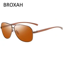 Night Vision Glasses 2019 Retro Pilot Polarized Sunglasses Men Brand Driving Glasses Metal Shades Male Lunette De Soleil Homme