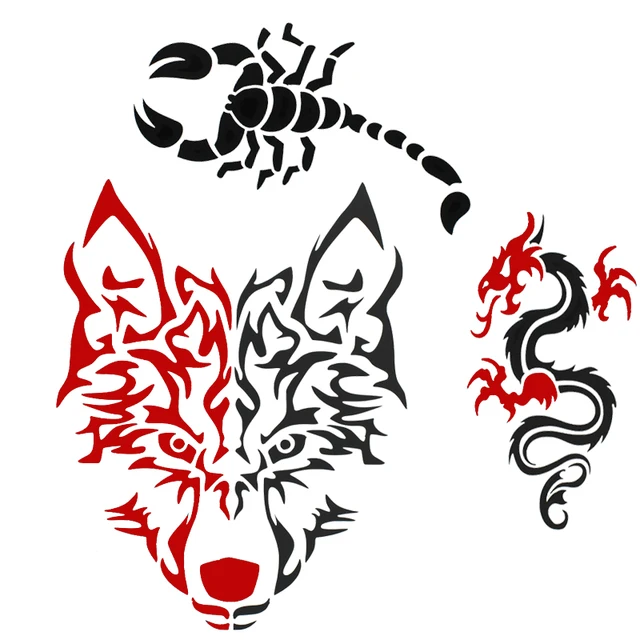 new big size glitter airbrush tattoo stencils men drawing template dragon template