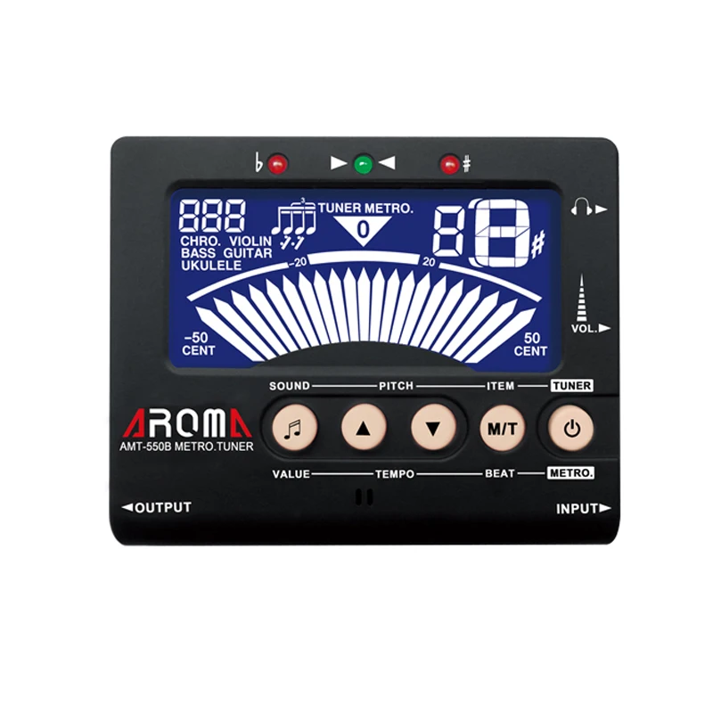 

AROMA AT-550BDigital Metronome-Tuner Large-screen for Chromatic Guitar Ukulele Bass Violin Musical Instruments free shipping