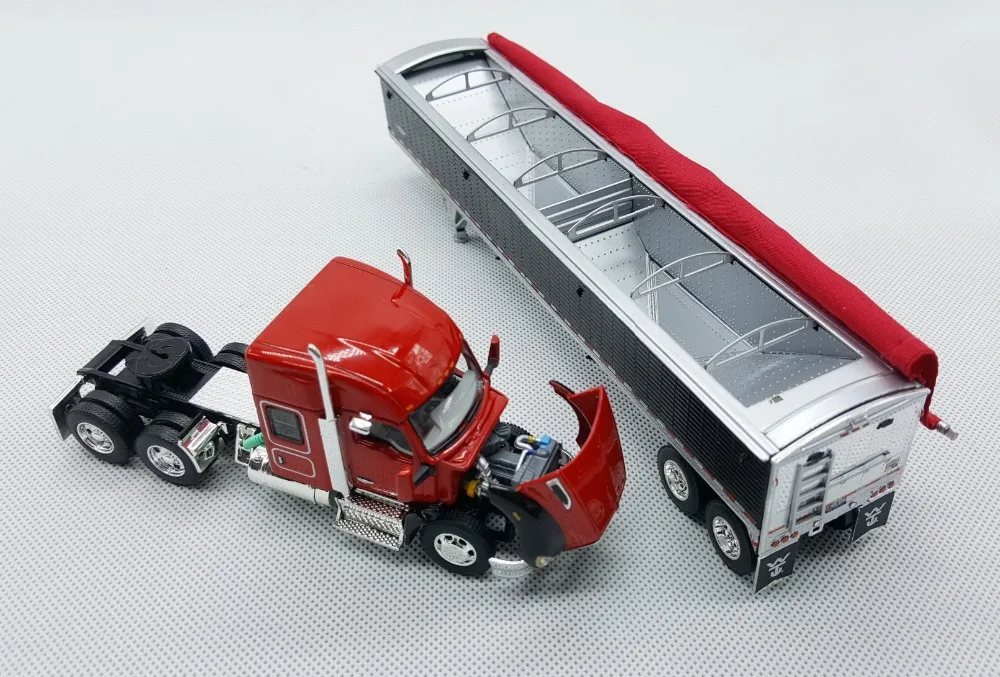 Модель из сплава 1:64 DCP DC Red Kenworth T680 52 дюйма средний кровельный фотоэлемент литая