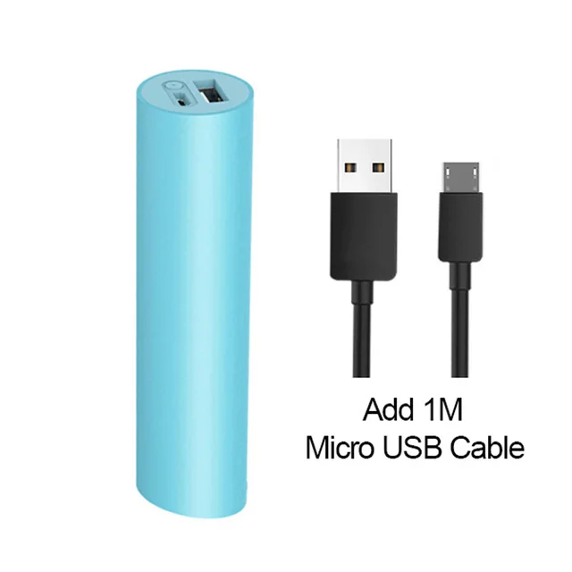 Xiaomi 18650 батареи ZMI USB 3,6 V 3000MAH Мини Портативный внешний аккумулятор Перезаряжаемый для Xiaomi iPhone Android смартфон - Цвет: With Micro Cable