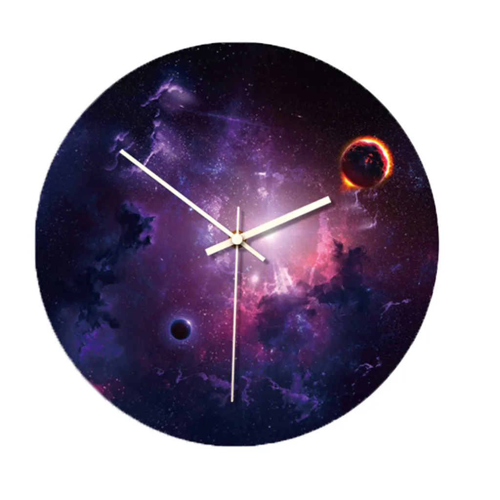 3D большой звездное небо часы настенные часы с фотографиями съемный светится в темноте часы L515