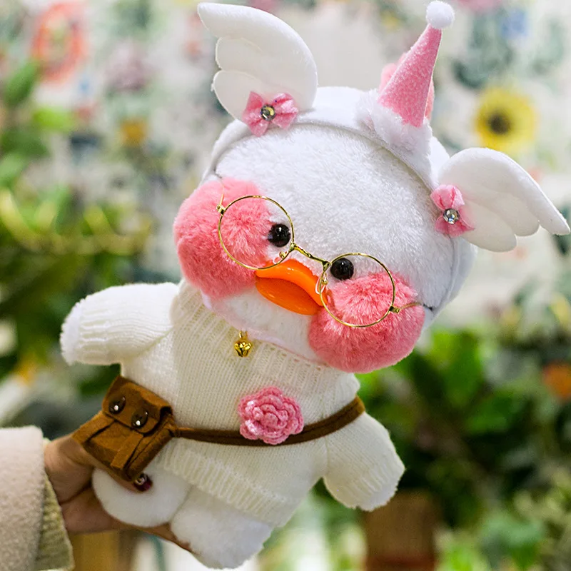 

White Skin Duck Cute Lalafanfan Plush Stuffed Toys Kawaii Cafe Mimi Lovely Toys Girls Valentine's Day Birthday Gifts for Kids