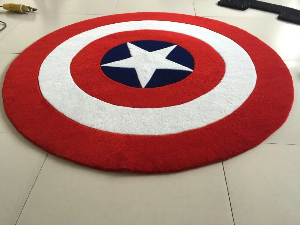  thick acrylic Captain America Shield carpet cartoon children livingroom hallway mat sofa circle com