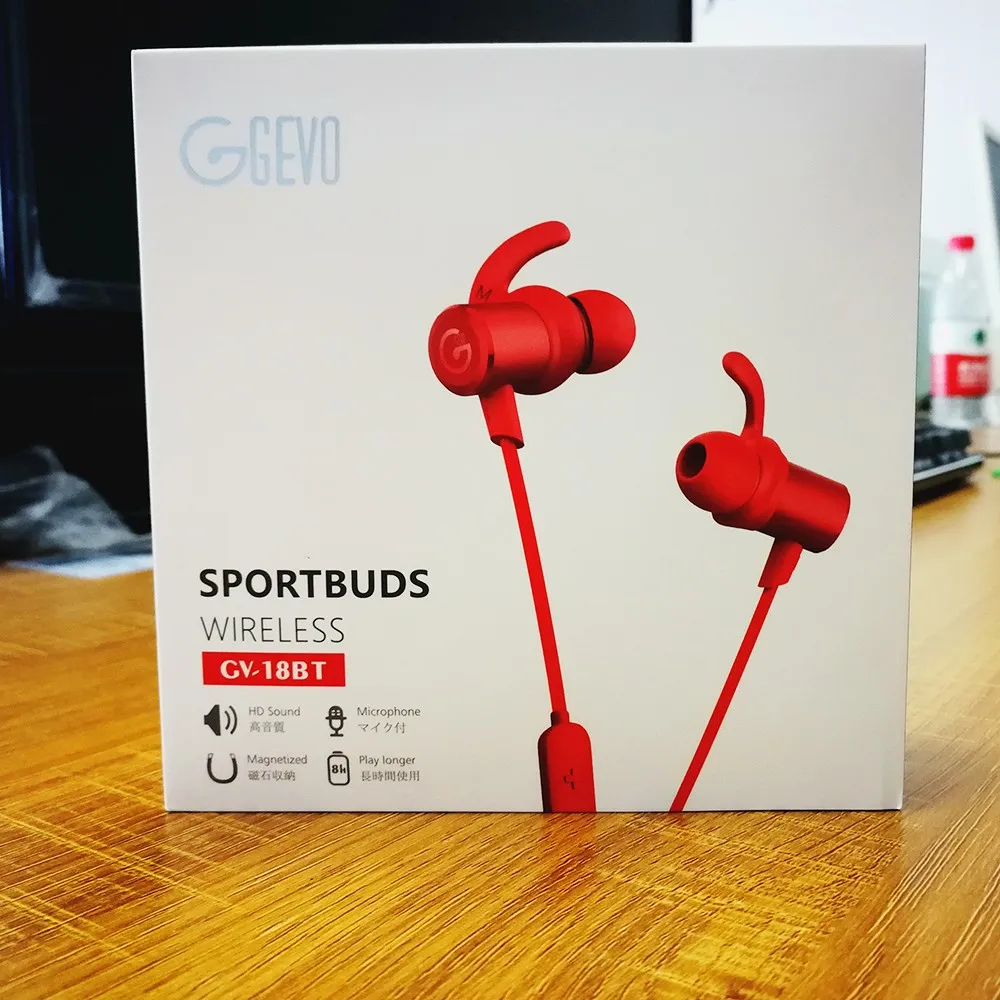GEVO GV-18BT Wireless Earphone Bluetooth Sport Earbuds With Microphone Magnetic Earphones Waterproof Headphone For IPhone Xiaomi 3